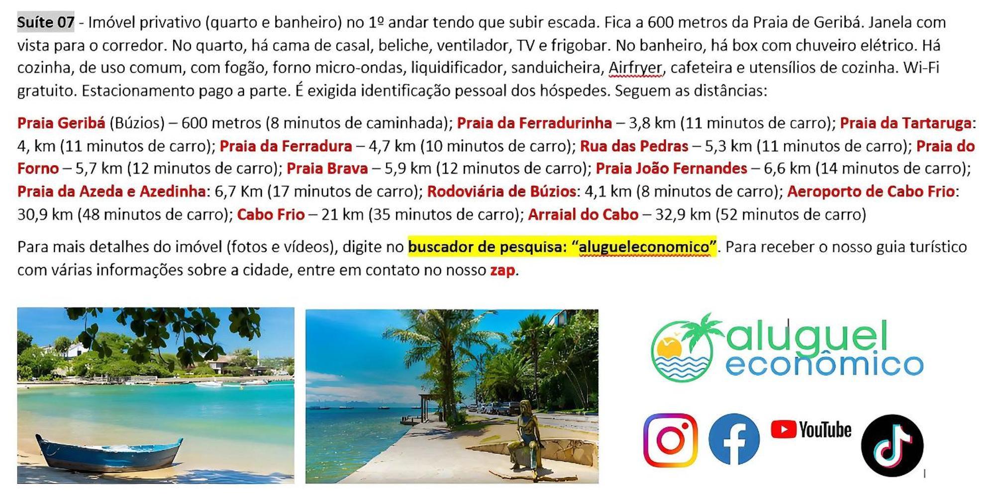 Appartamento Búzios - Geribá - Aluguel Econômico Esterno foto