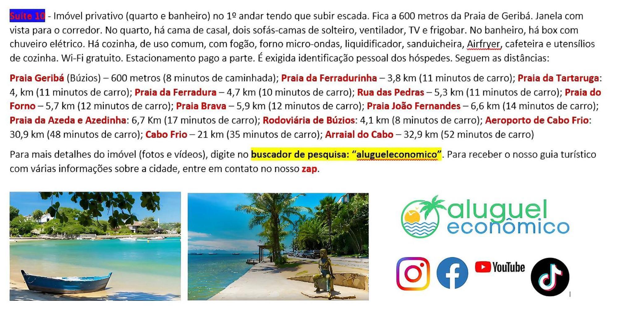Appartamento Búzios - Geribá - Aluguel Econômico Esterno foto