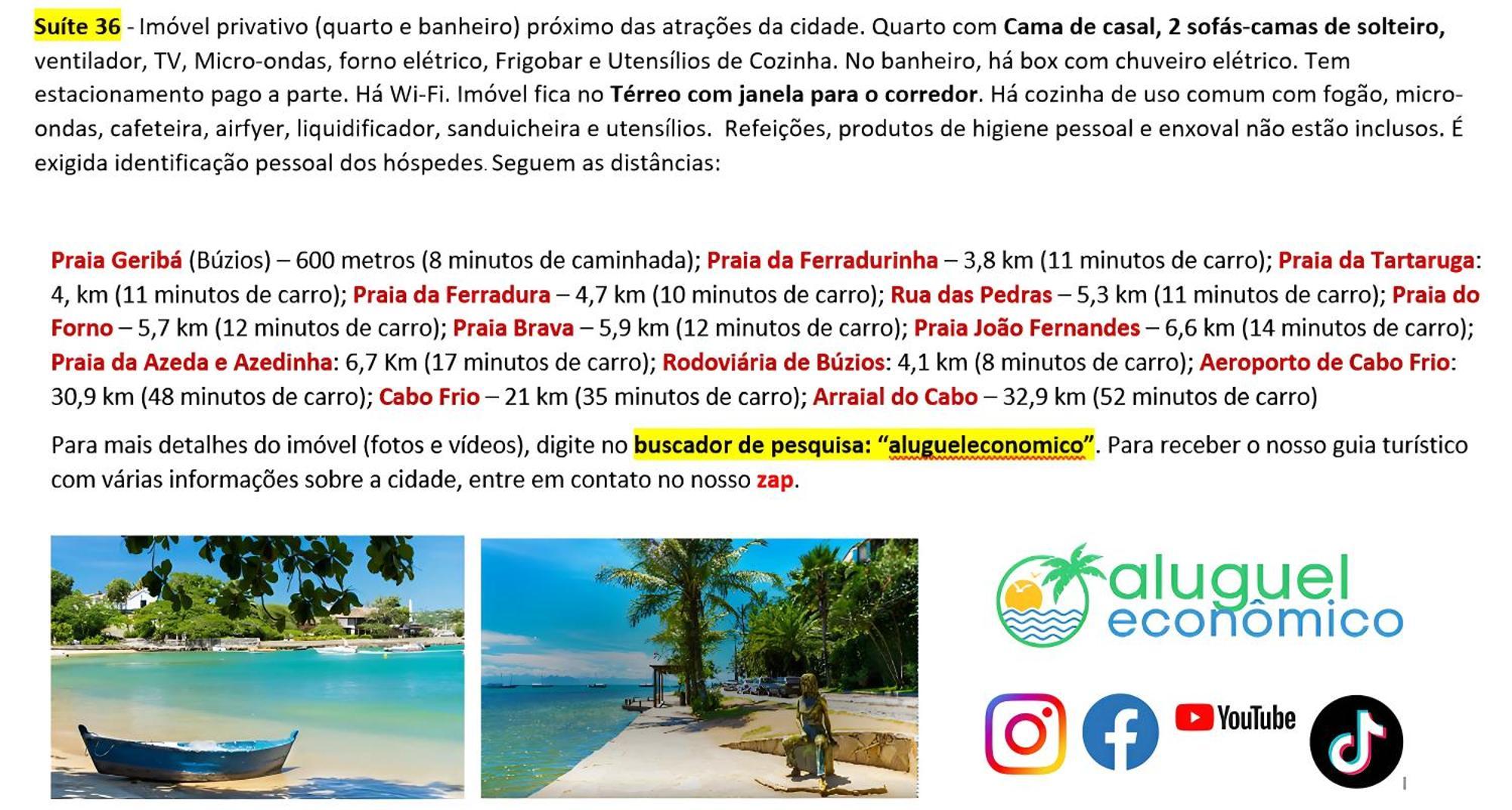 Appartamento Búzios - Geribá - Aluguel Econômico Esterno foto